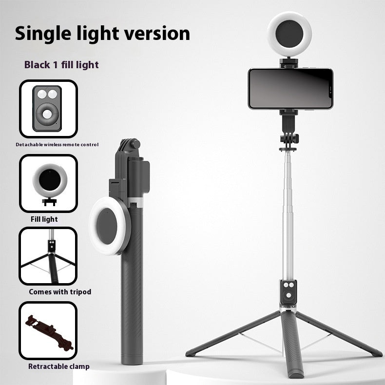 Bluetooth Best-seller On Douyin T12 Selfie Stick Landing 17 M Aviation Aluminum Alloy Rod Live Tripod